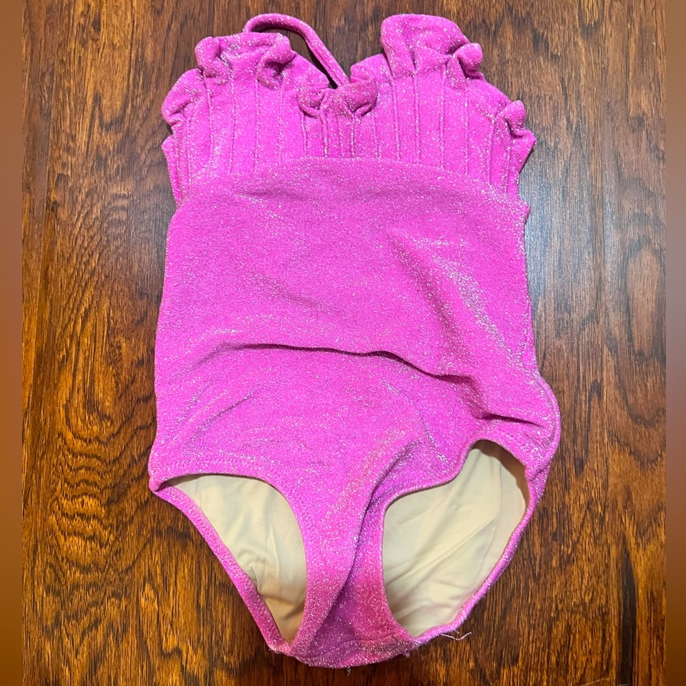 Glittery Pink Kids Swimwear